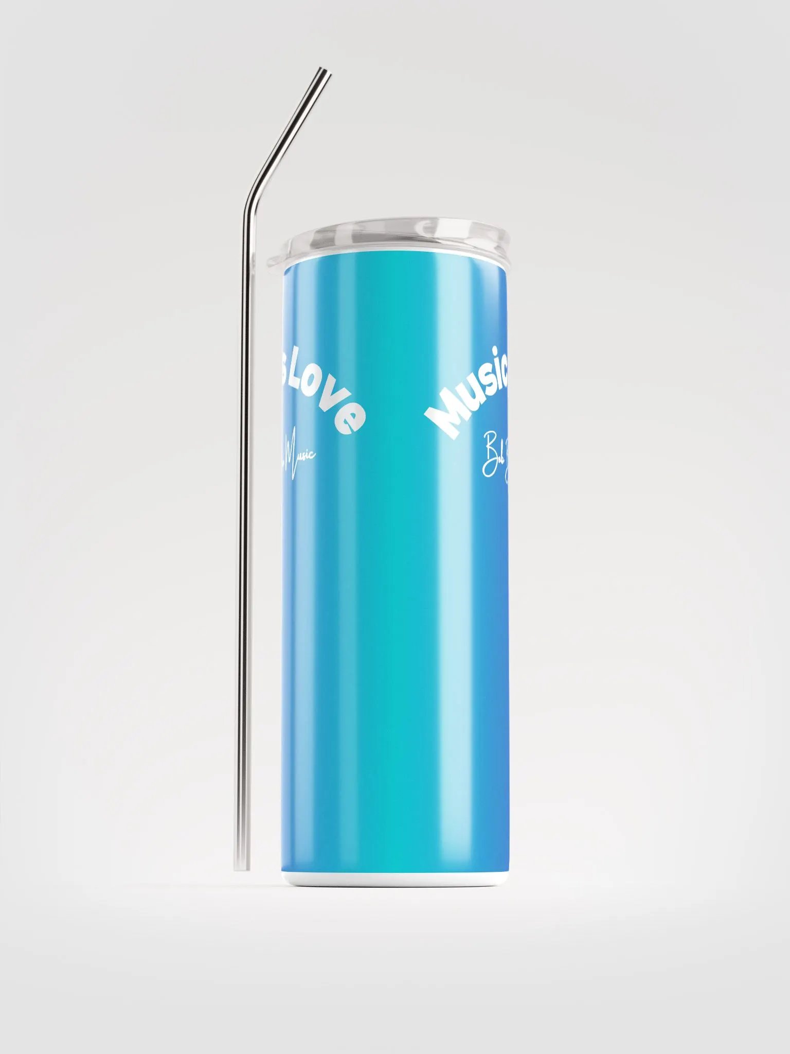 20 oz. Stainless Steel Tumbler w/Straw - Music Is Love product image (3)