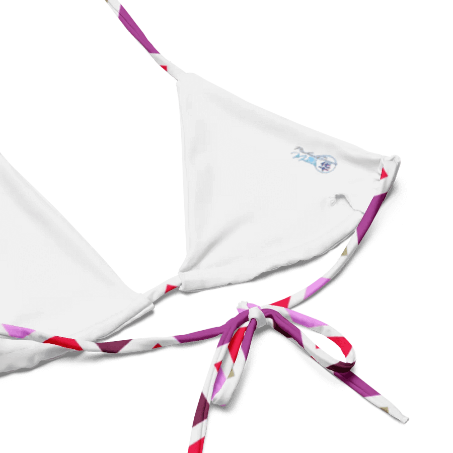 Colorful Square Pattern Design String Bikini Top - v3 product image (4)