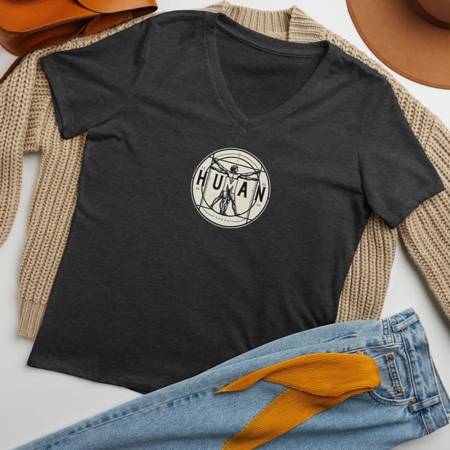 Human V-Neck T-Shirt product image (9)