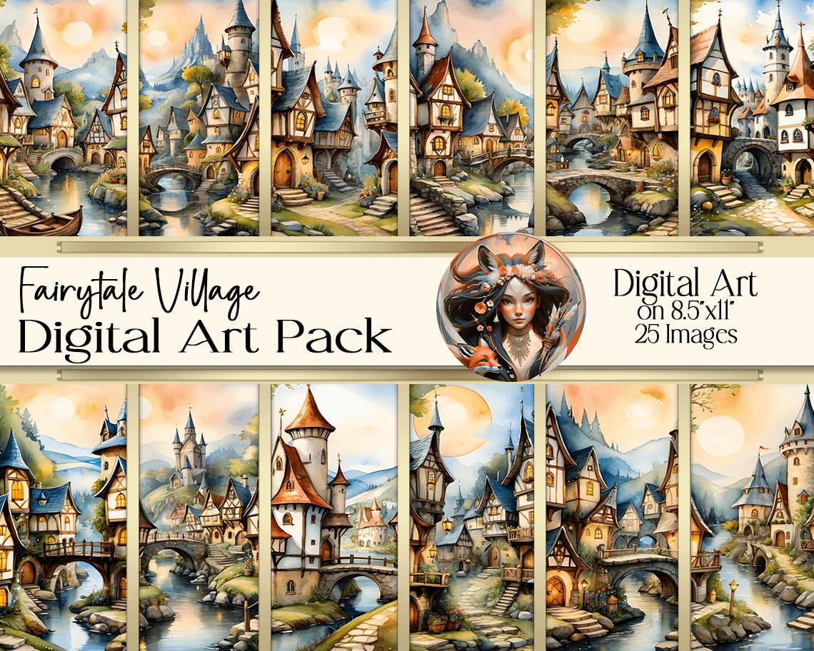 Fairytale Village Digital Art Pack product image (1)