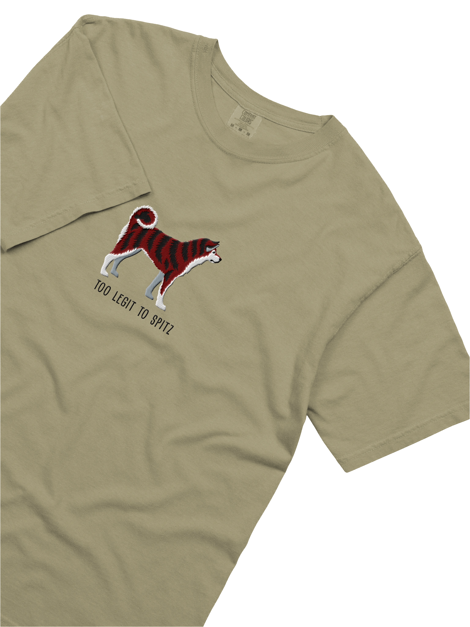 Too Legit to Spitz T-Shirt(Embroidered) of a Japanese Akita Inu(Red Brindle) product image (28)
