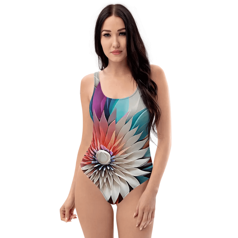 Abstract floral swimming suit product image (1)