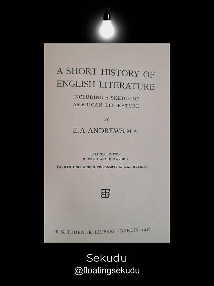 A Short History of English Literature [1926] product image (2)