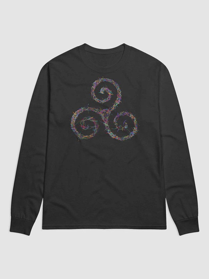 Vibrant Triskelion Tee | Celtic Sacred Geometry Art product image (1)