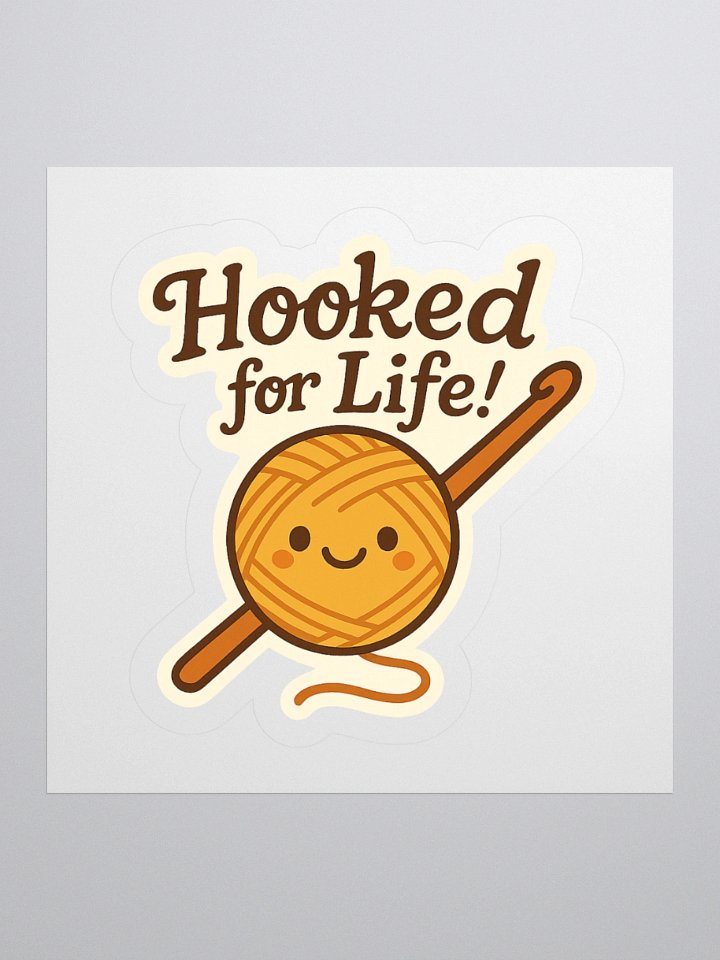 Hooked for Life Crochet Sticker product image (2)