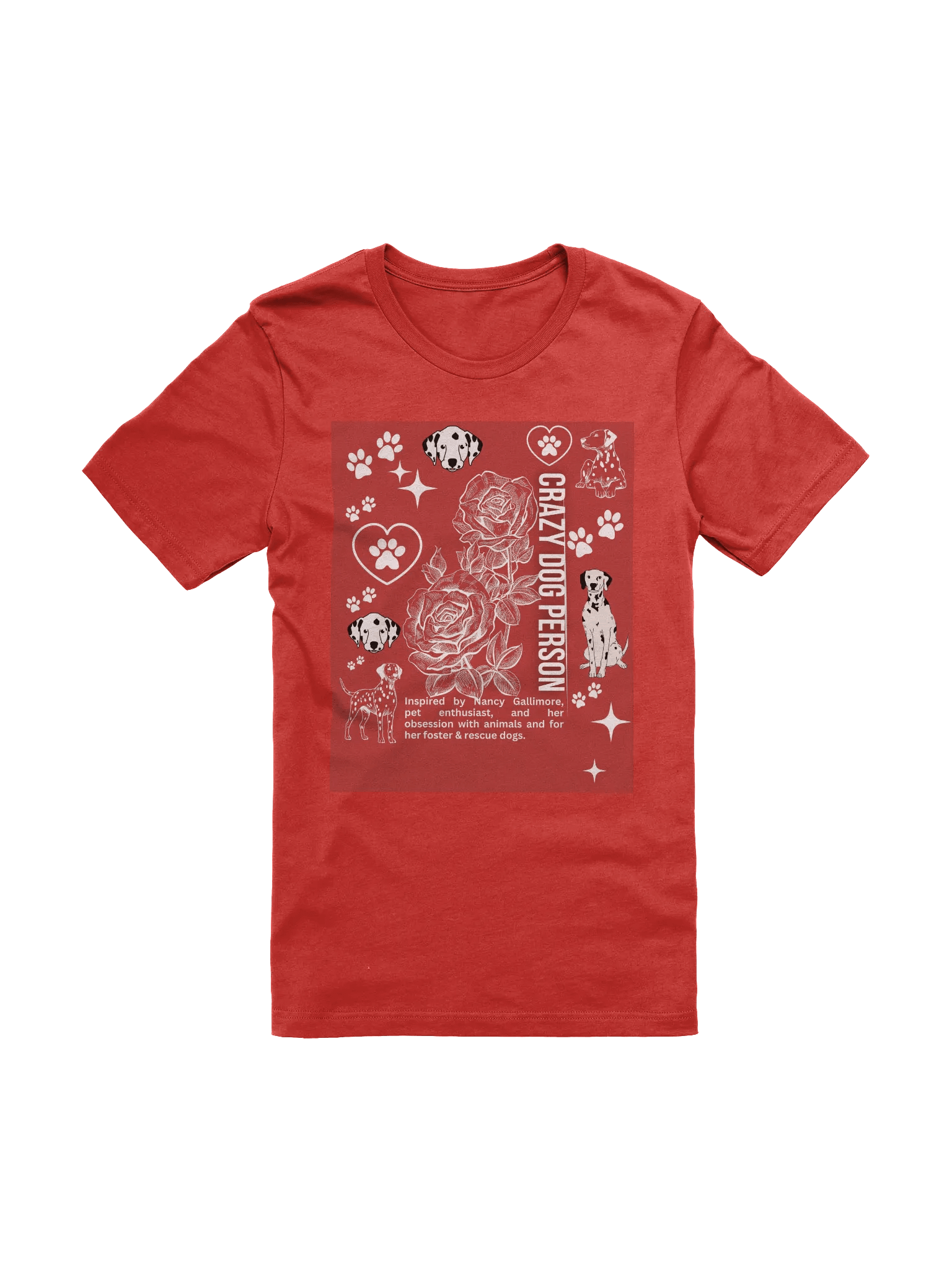 "Red Bella Canvas 'Crazy Dog Person' T-Shirt product image (5)