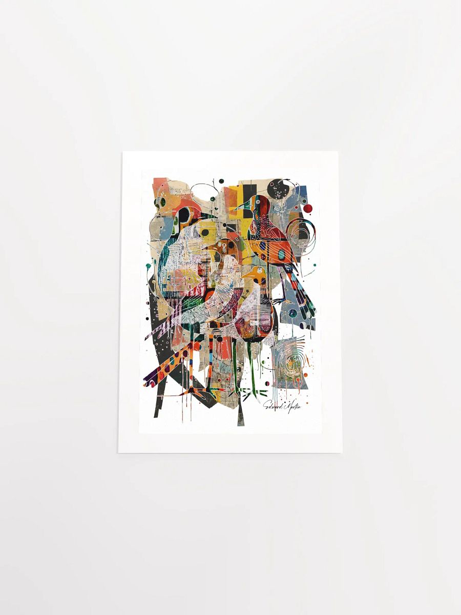 'Gathering' by Edward Martin: Mixed Media Collage : Vibrant Matte Paper Poster product image (5)