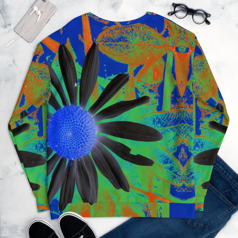Cool Vibrant Abstract Daisy Unisex Sweatshirt product image (12)
