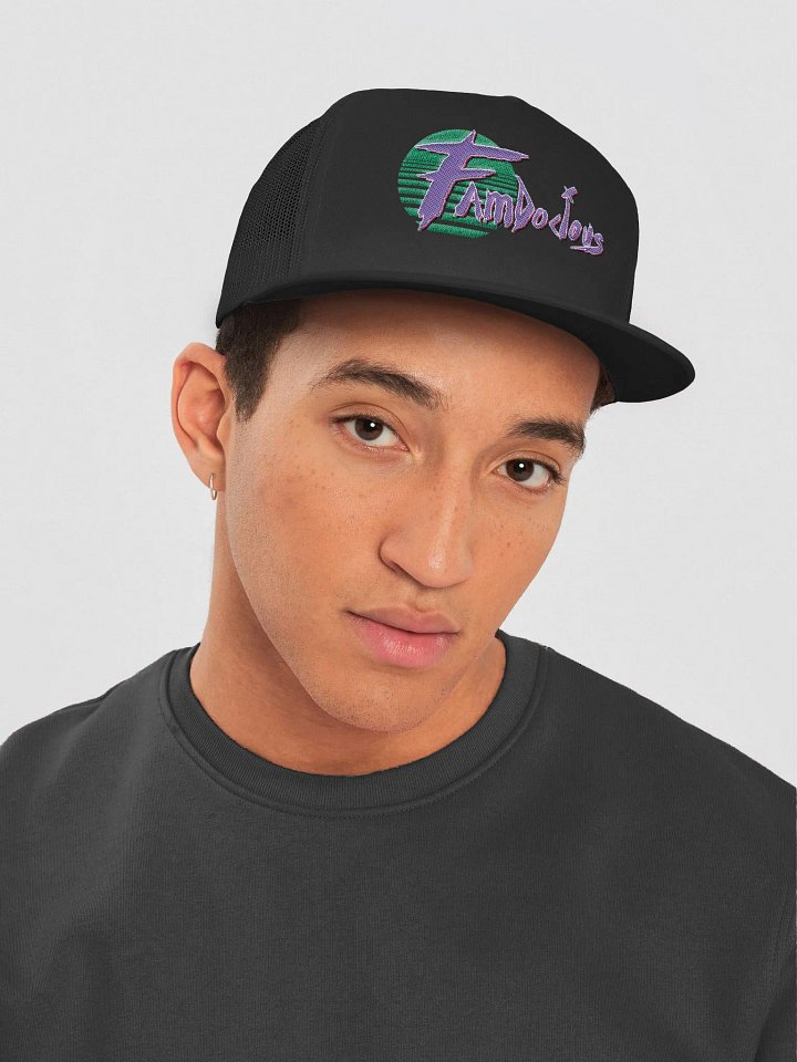 Famdocious - Green/Purple Logo - Trucker Hat. product image (2)