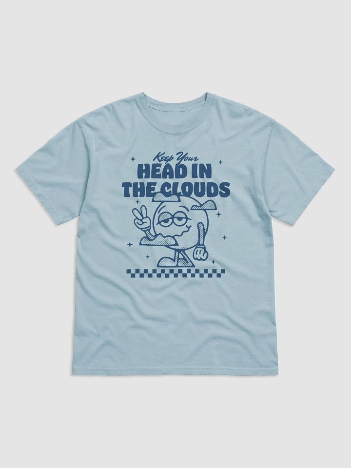 Keep Your Head in the Clouds | Motivational Retro-Style Y2K Streetwear with a Sun Mascot and Checkerboard Pattern product image (6)
