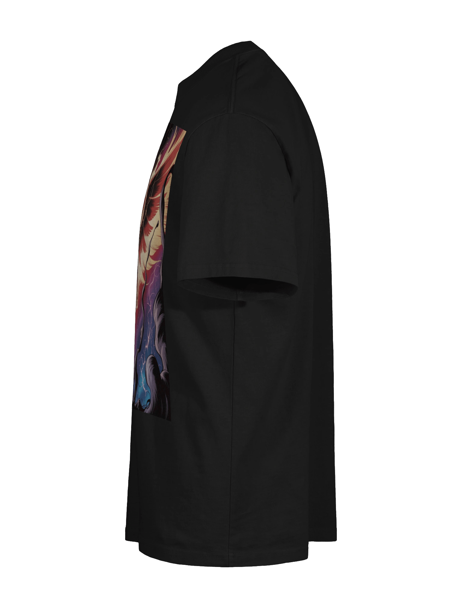Dark Phoenix Celestial Inferno Oversized Faded T-Shirt – Flame Wing Fury product image (10)