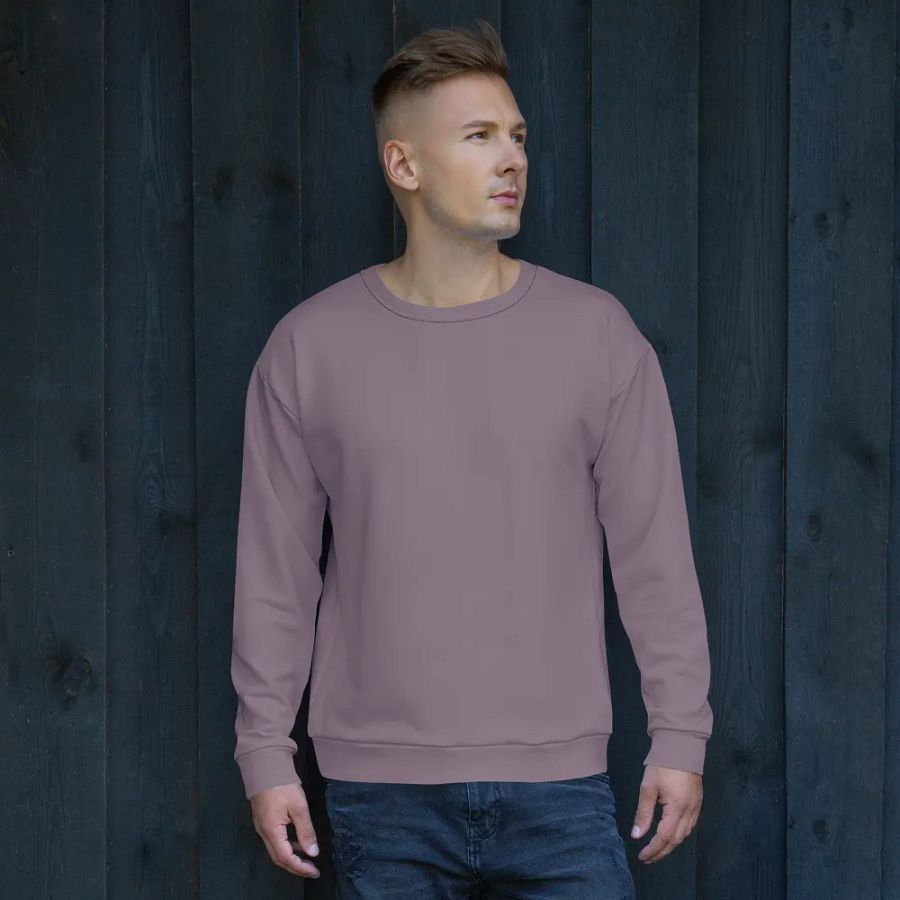 Plain Faded Orchid Grey Soft Summer Unisex Recycled Polyester Heavyweight Premium Sweatshirt by Treasure Pie product image (12)