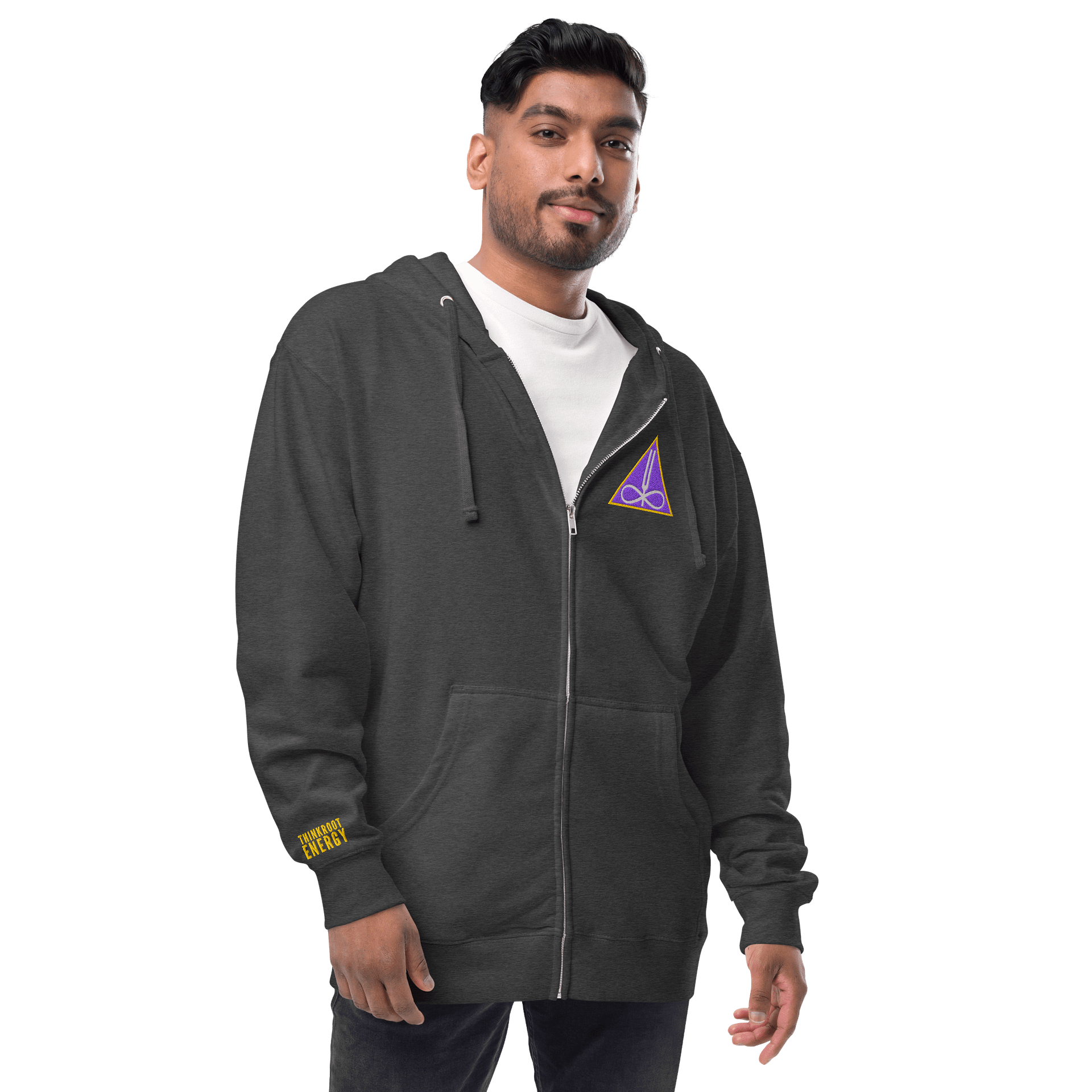 Thinkroot Energy Triangle Zipper Hoodie (Embroidered) product image (2)