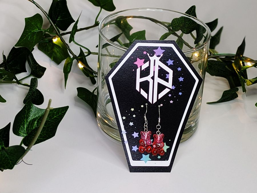 “Sweetheart Bears” Gummy Bear Earrings product image (1)