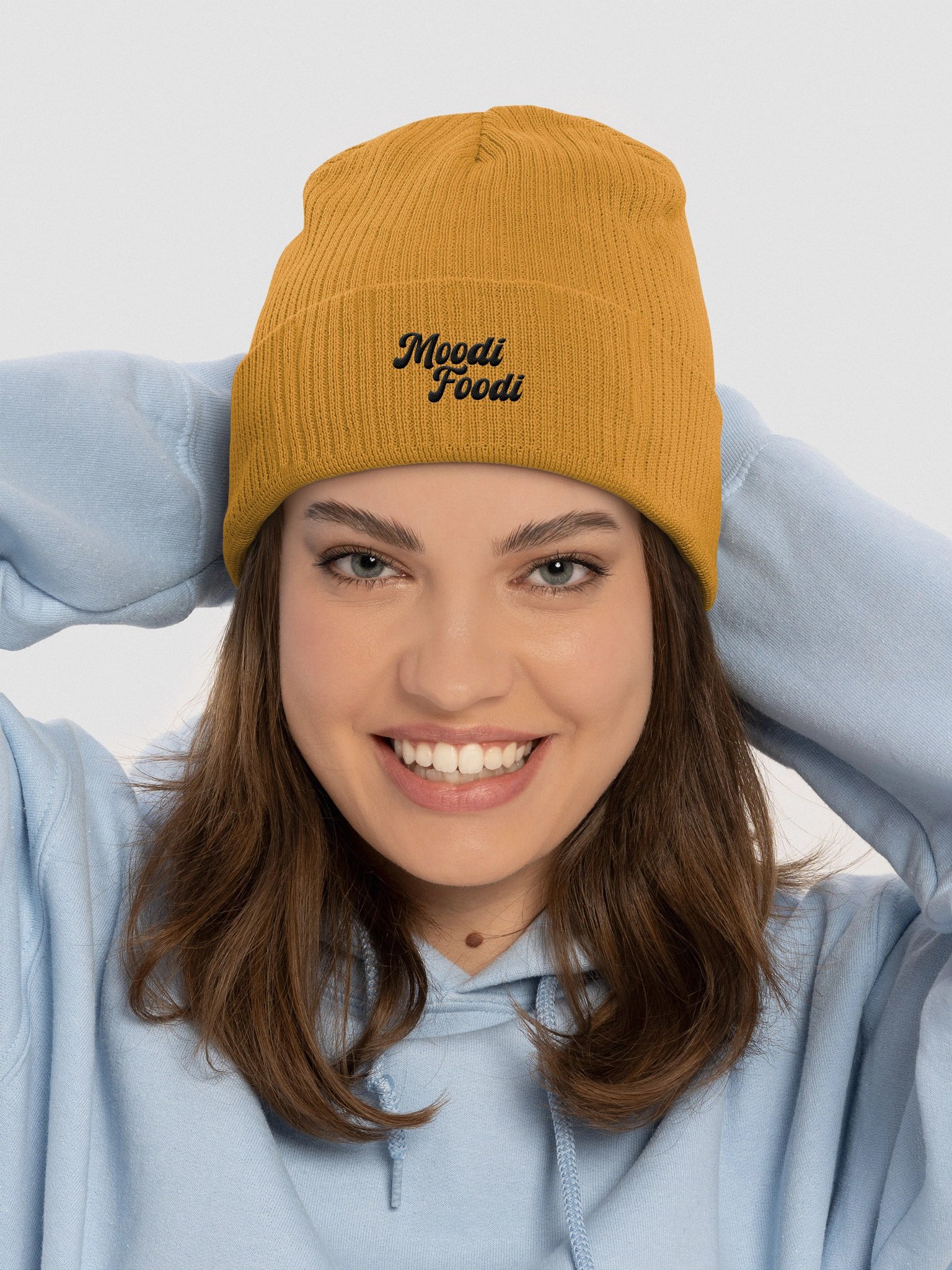 Moodi Foodi Originals – Organic Ribbed Beanie – Black Pepper product image (6)