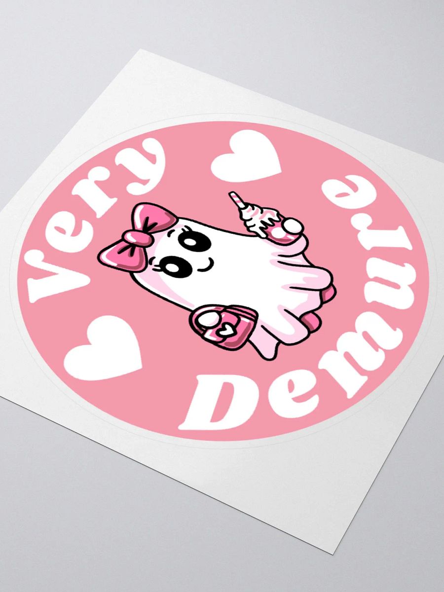Very Demure Cute Ghost Circle Sticker product image (3)