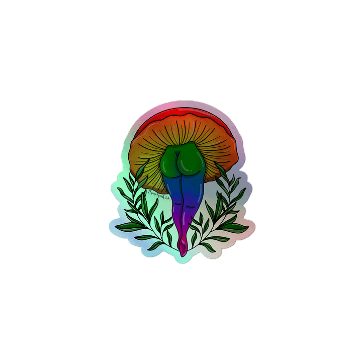 Rainbow Mush- Holo Sticker product image (1)