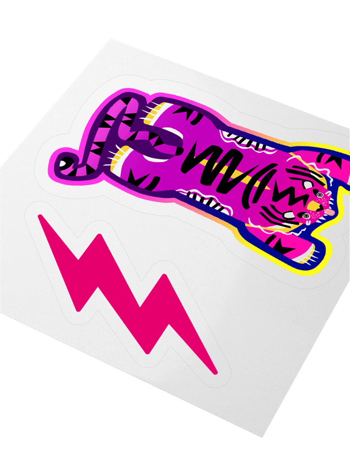 Pink Electric Tiger - Sticker product image (1)