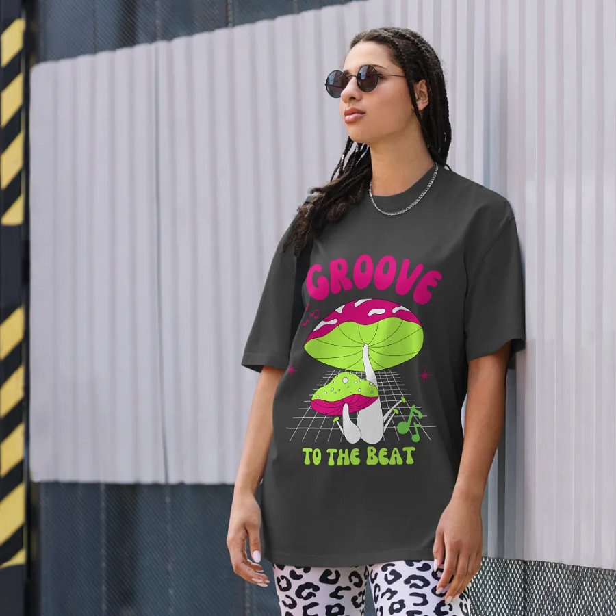 Groove to the beat oversized T-shirt product image (8)