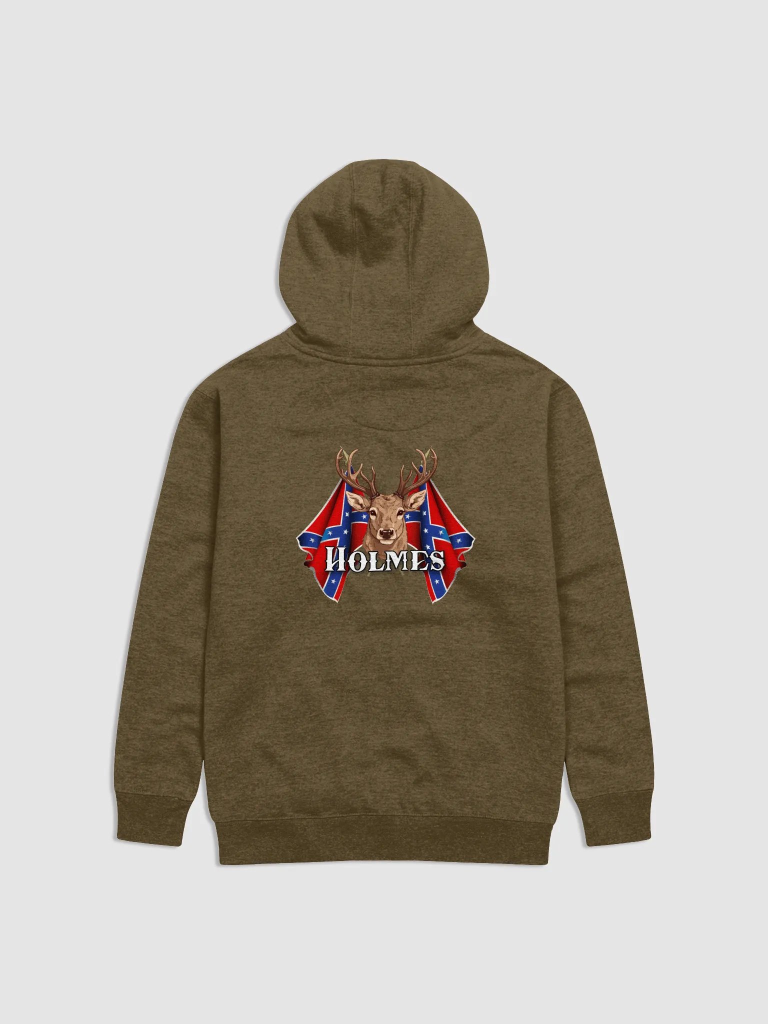 "Holmes" Last Name Rebel Redneck Deer - Adult Hoodie product image (2)