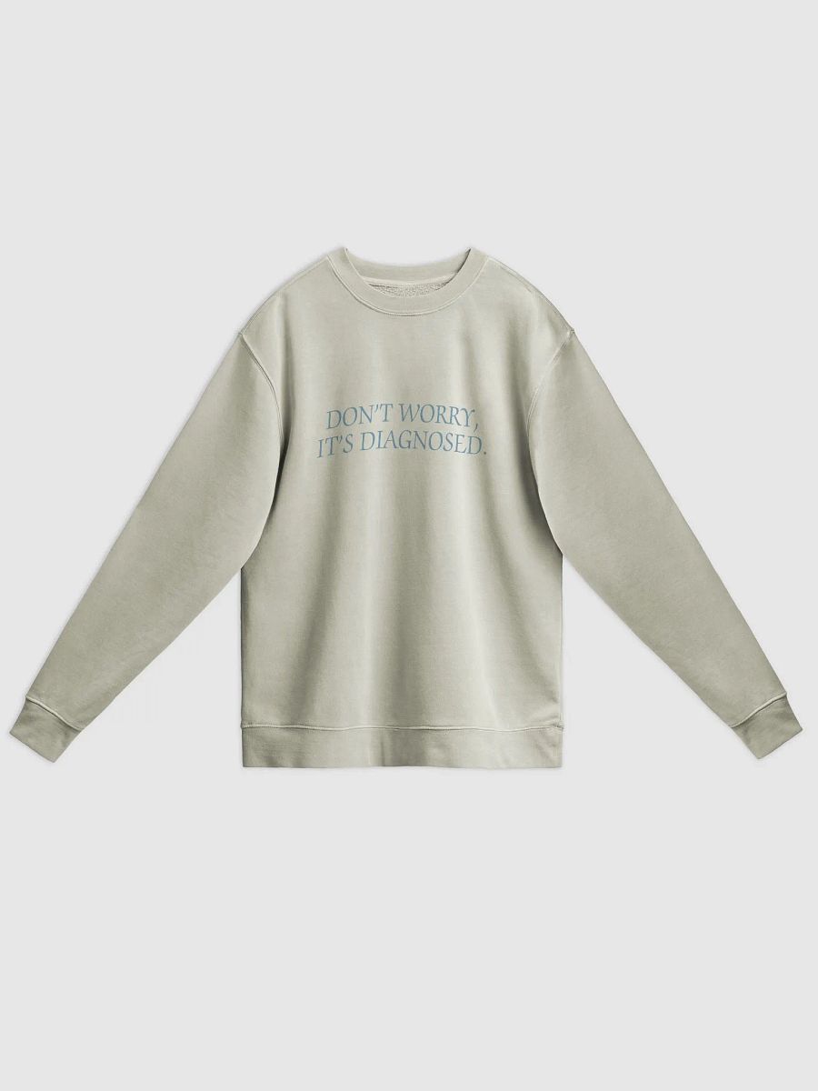 DW, IT'S DIAGNOSED. (#709AAF) printed pigment crewneck product image (3)