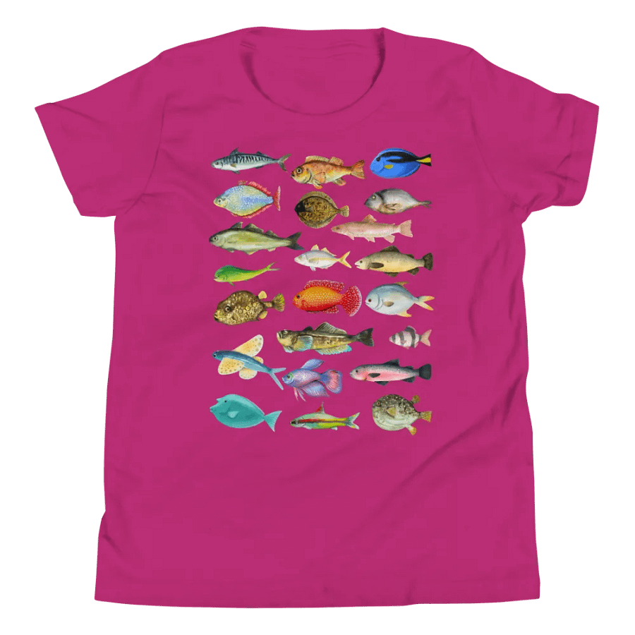 Aquatic Adventures Fish Collage Youth T-Shirt product image (1)