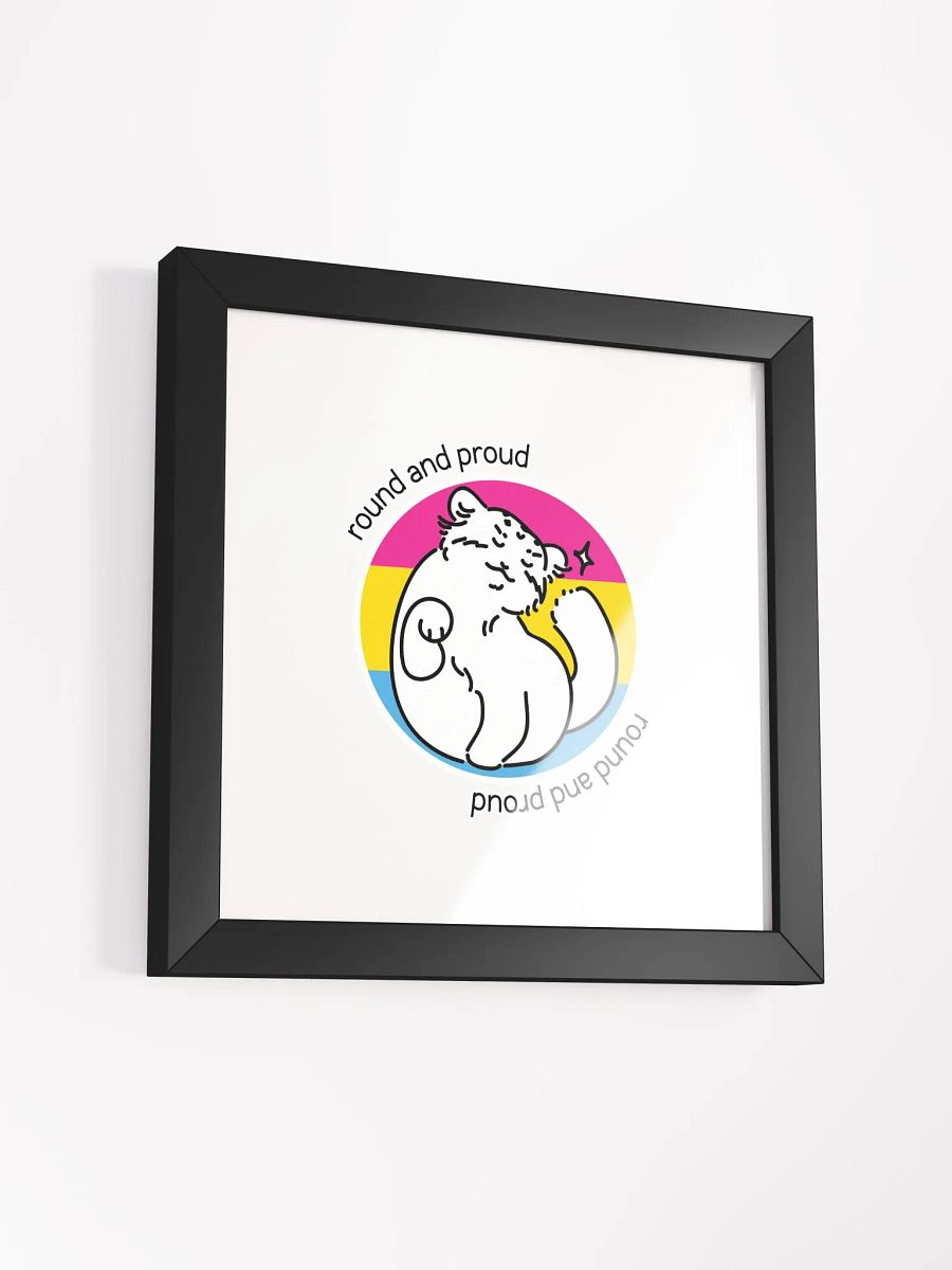 Round and Proud Manul Pansexual Version - Framed Print product image (8)