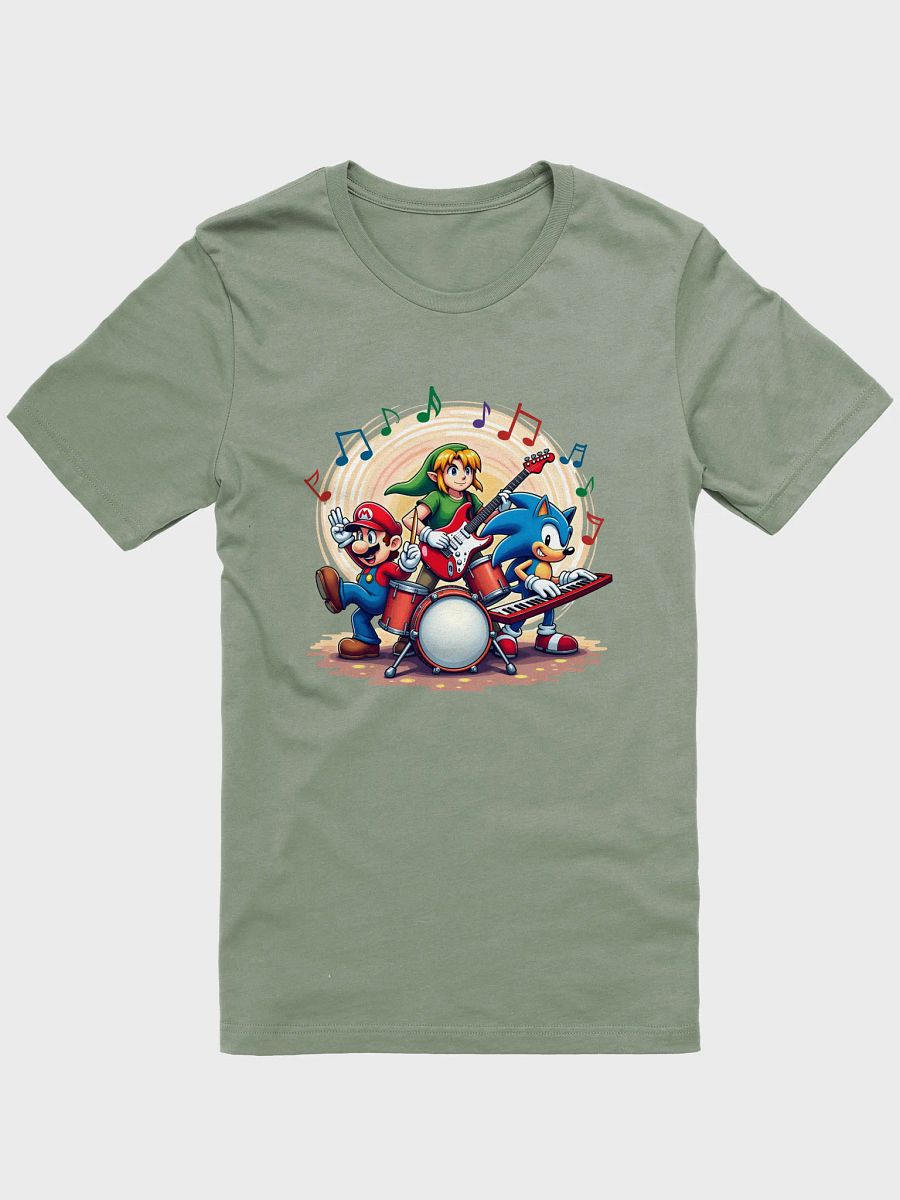 Rhythm Quest: Unite with Mario, Link, and Sonic in a Vibrant Musical Odyssey - Exclusive Gaming Music Fusion T-Shirt product image (1)