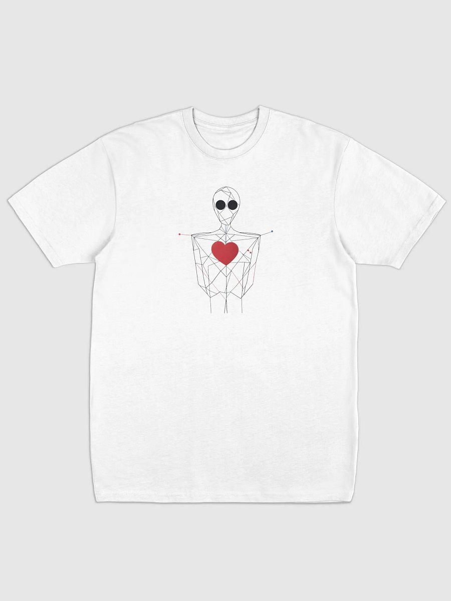 Minimal Line Art Man with Red Heart T-Shirt – Elegant and Modern Design Tee product image (16)