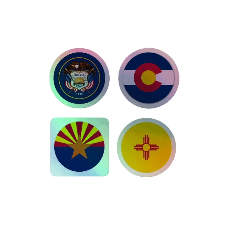 "Four Corners" Holographic Sticker Set product image (2)