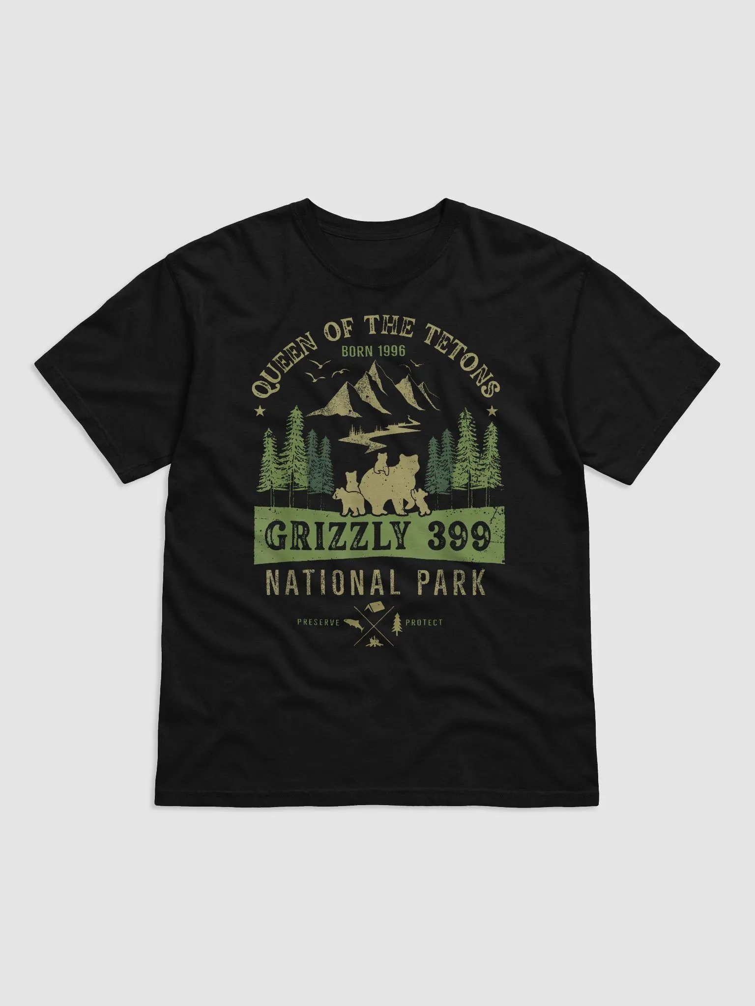 Queen Of The Tetons Grizzly 399 National Park 1996-2024 Shirt product image (2)