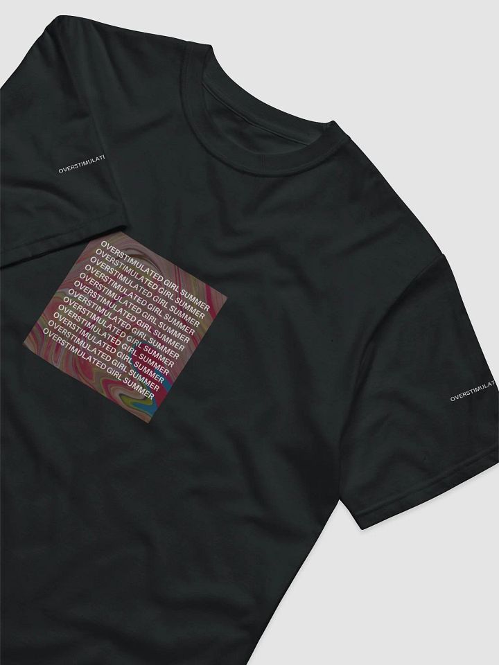 OVERSTIMULATED GIRL SUMMER trippy black eco tee product image (2)