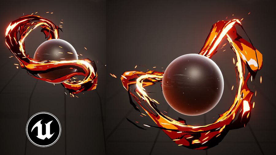 Stylized Fire Ring in Unreal Engine 5.4 Niagara | Download Files product image (1)