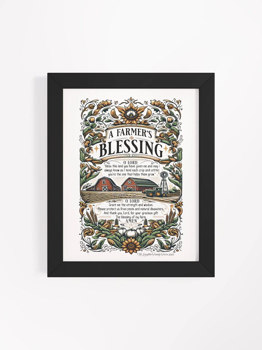 A Farmer's Blessing Framed Poster | Heavenly Blessing for Farmers | Faith in the Fields | Spiritual Strength for Farmers | Blessed Farmer Wall Art | Farm Life with Faith product image (4)