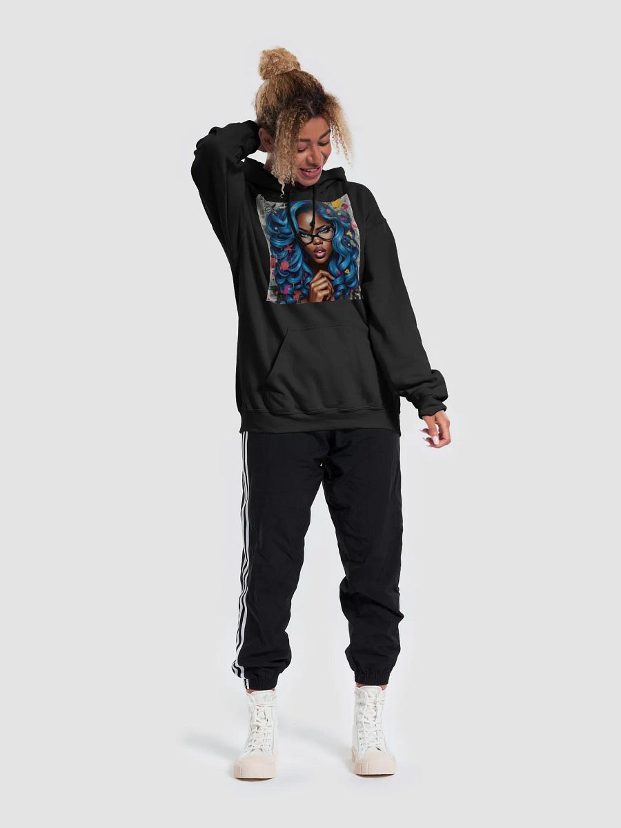 Vibrant Blue Hair Illustration Hoodie product image (5)