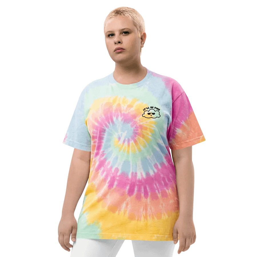 It'll Be Fine Tie Dye Tee - pastel (embroidered) product image (9)