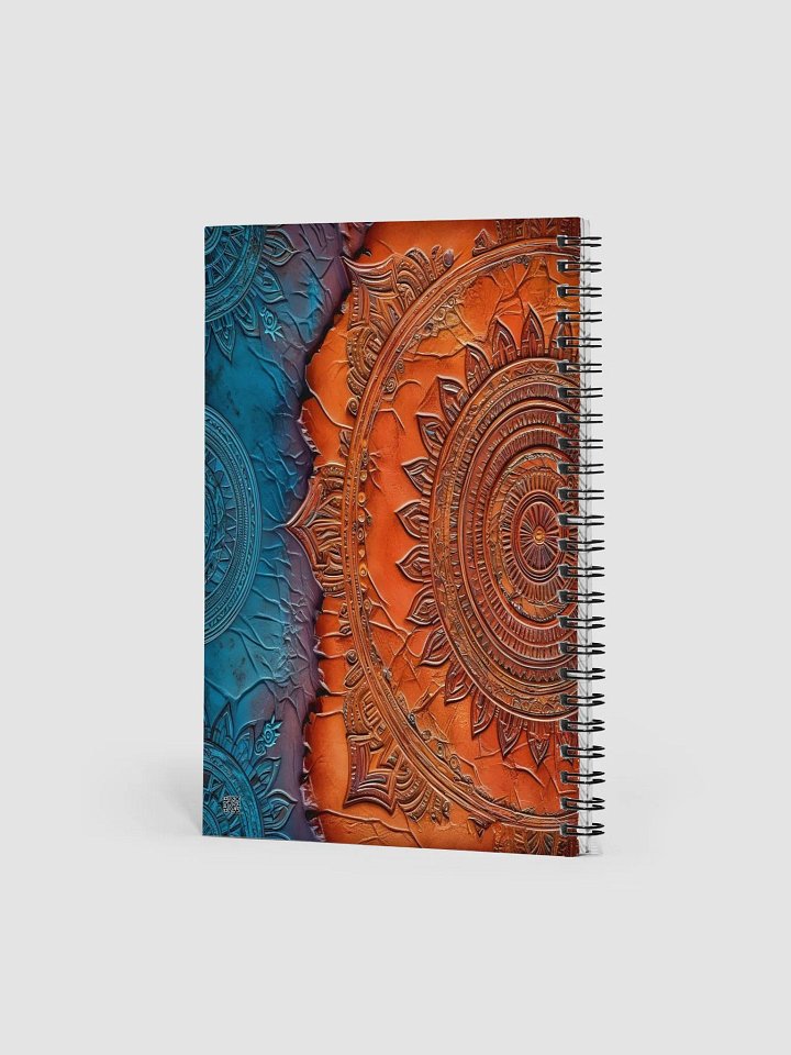 Burnt Orange, Sienna & Teal Mandala Spiral Notebook product image (2)