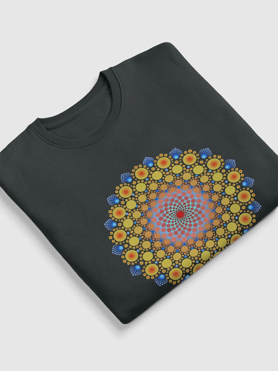 Orange Sunflower Mandala Unisex Eco Sweatshirt product image (4)