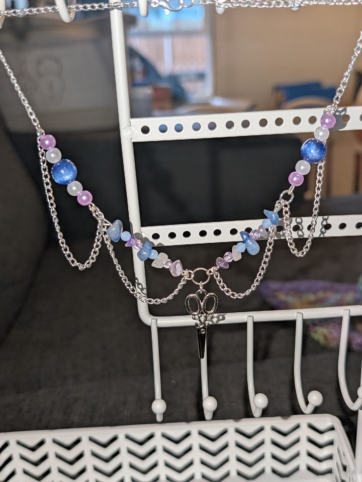 Crystal Necklace with Scissor Charm! product image (2)
