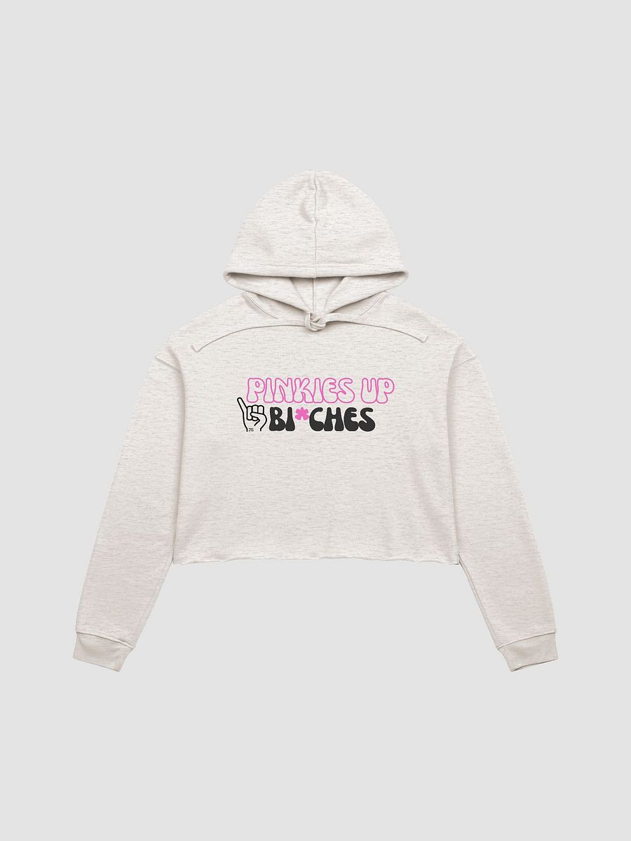 Light Pinkies up Crop Hoodie product image (1)