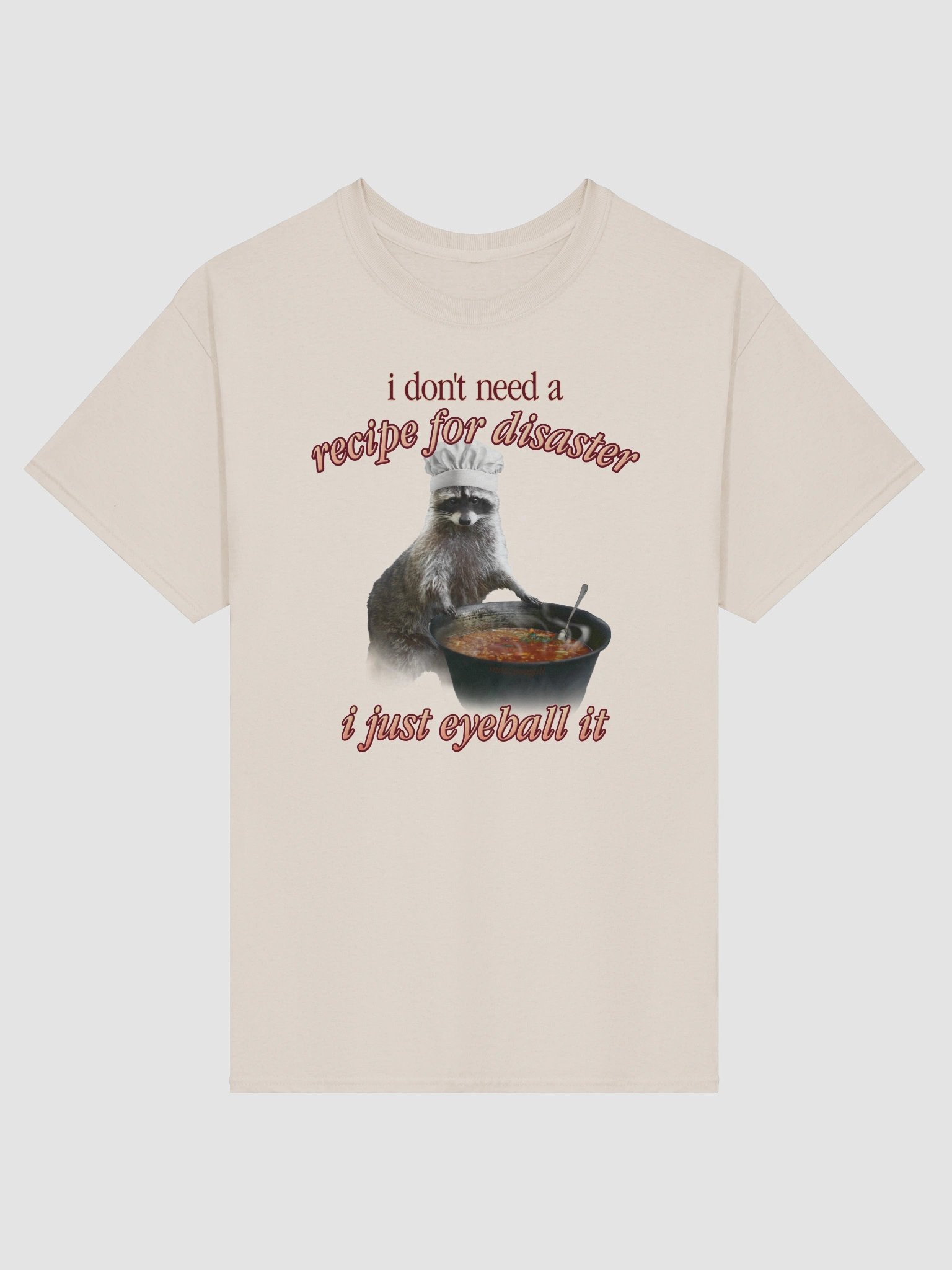 Recipe for Disaster Raccoon T-shirt product image (2)