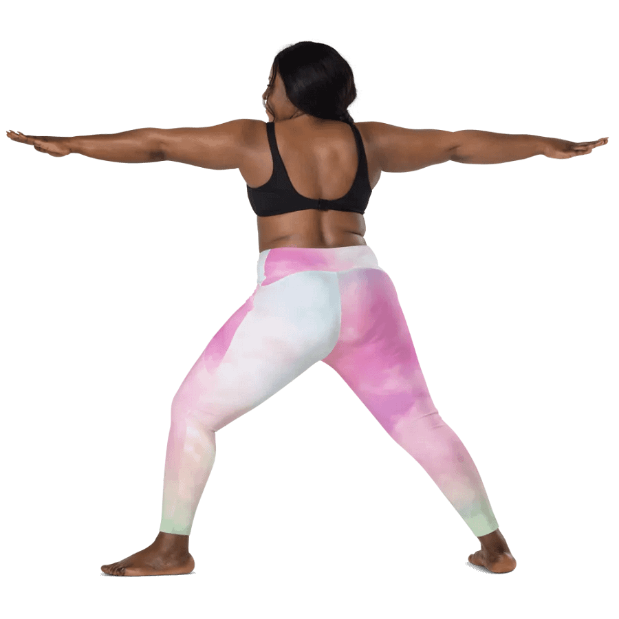 Blur cloud rainbow Design Leggings with Pocket - V4 product image (4)