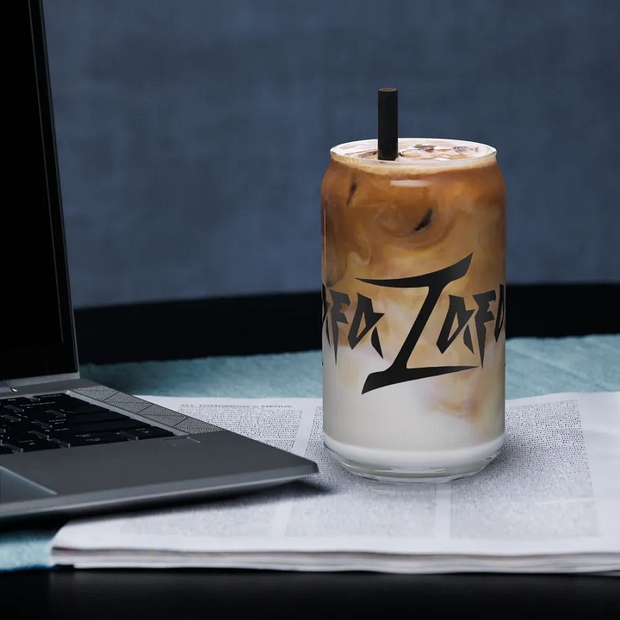 RafaZafar Logotext Can Glass (black) product image (3)