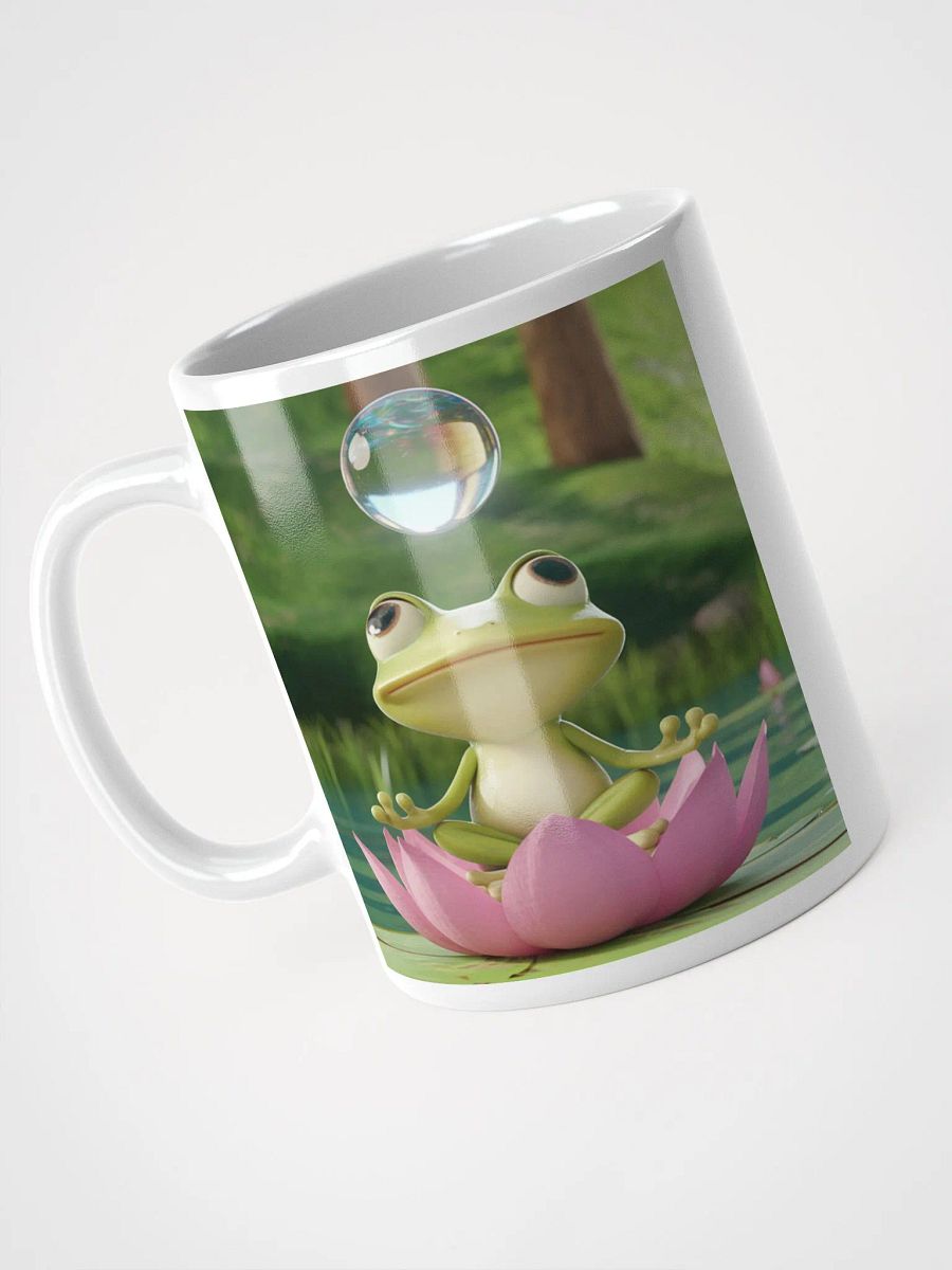Meditative Frog #Stylish Glossy White Mug product image (3)