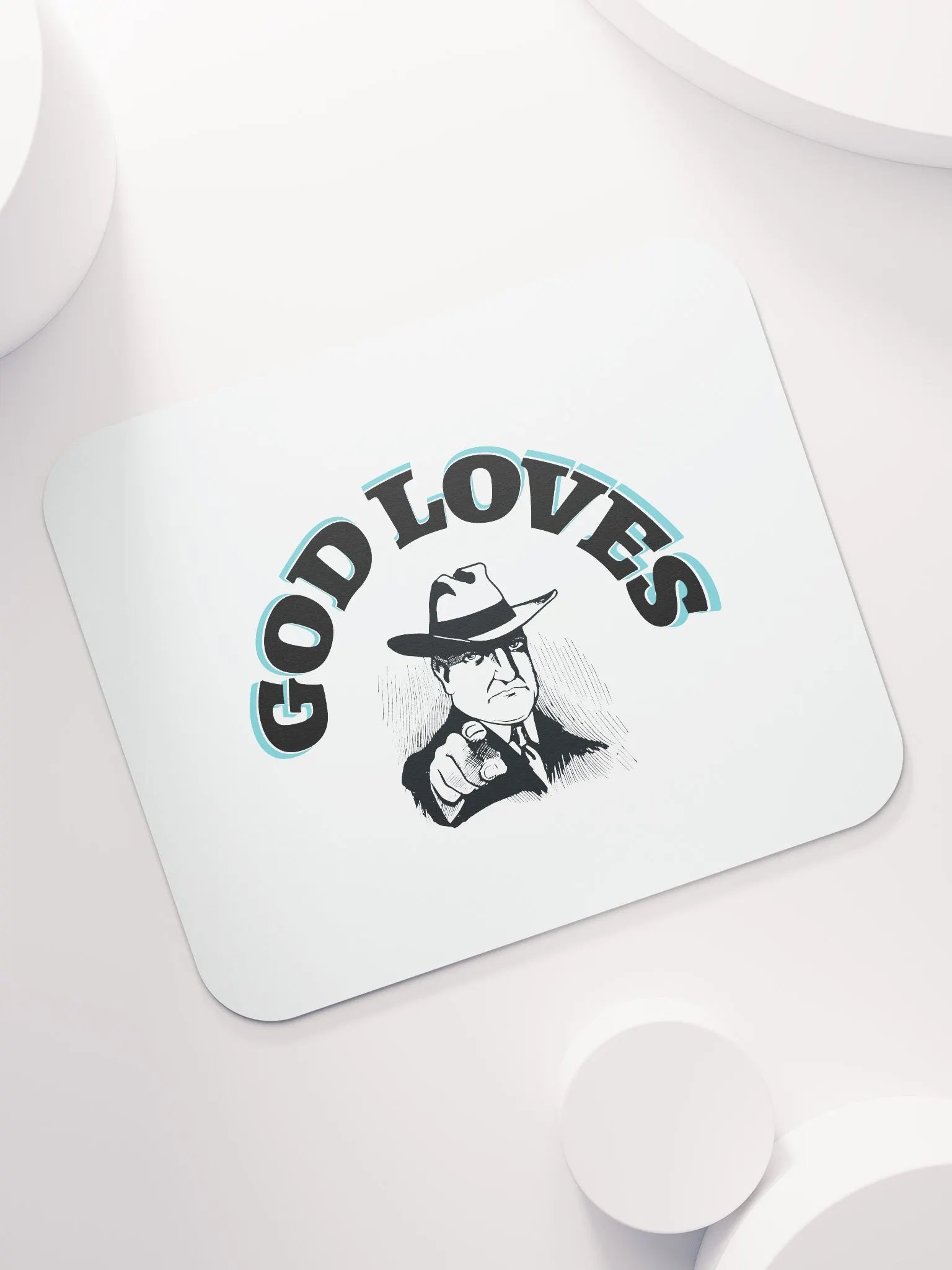 GOD LOVES YOU. Midnight Blue Mouse Pad product image (7)