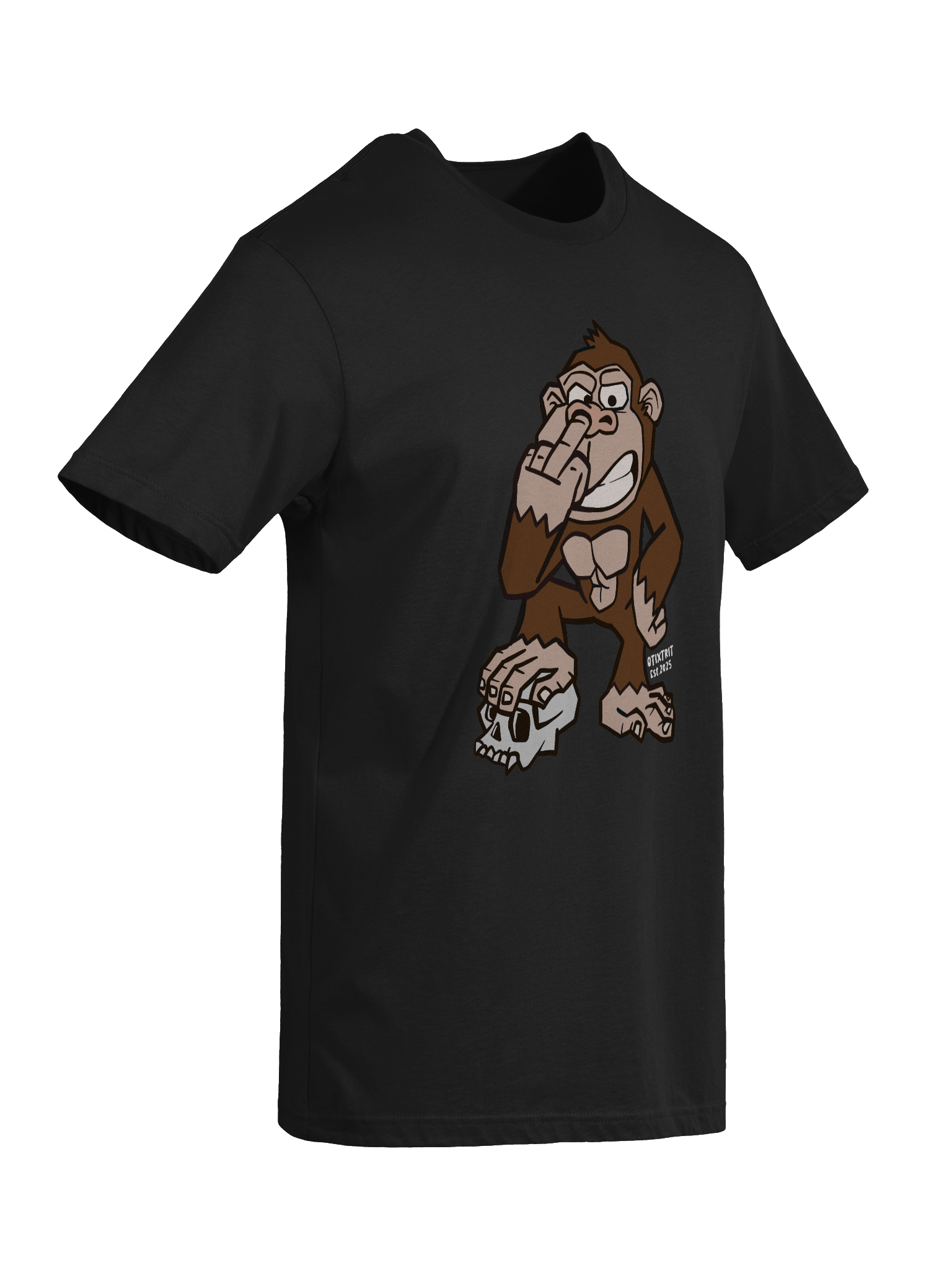 Rebellious Monkey Middle Finger T-Shirt product image (9)