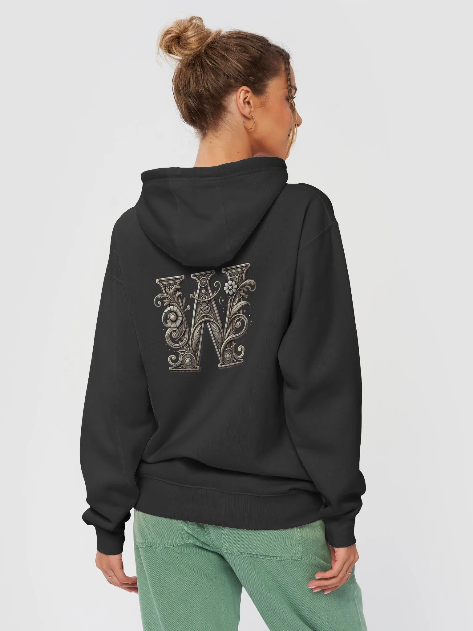 Floral Vine Initial Letter W Hoodie product image (20)
