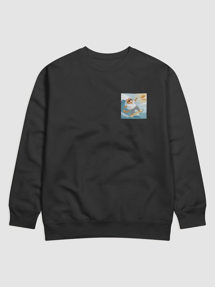 Surfing Cat Cool Cotton Sweatshirt product image (2)