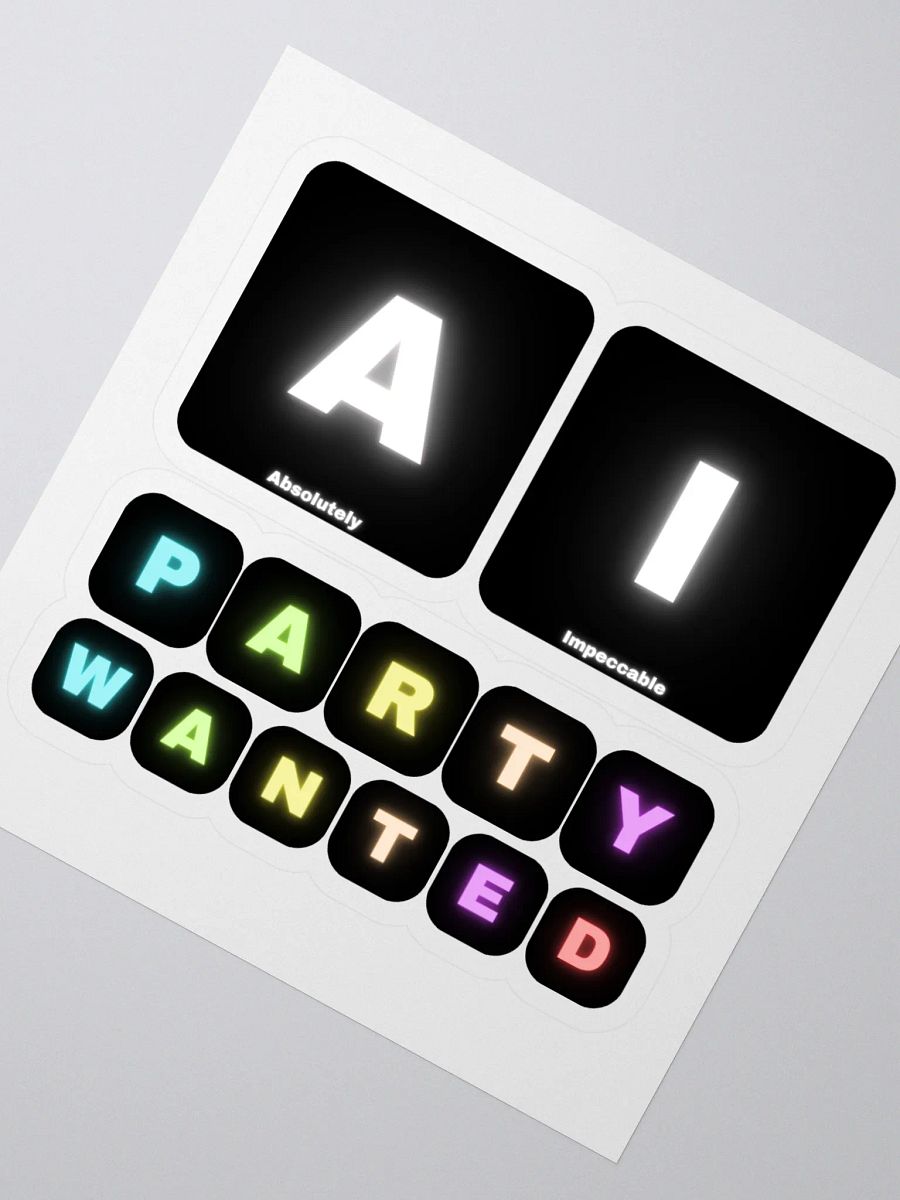Absolutely Impeccable Party Wanted Stickers product image (2)