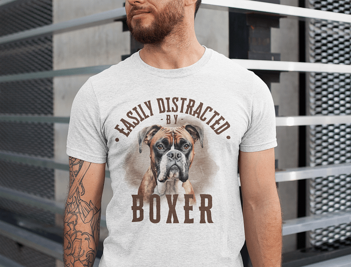 Light Color Easily Distracted By Boxer Regular Fit T-shirt product image (2)